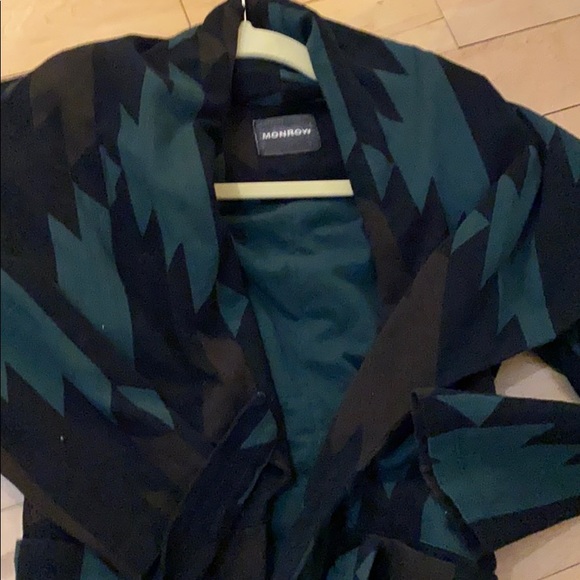 Monrow Printed Wrap Jacket Sz S